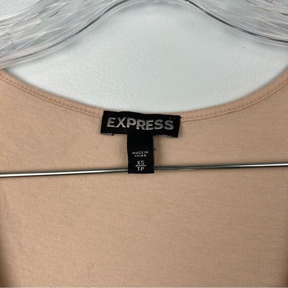 Express Metallic Lace Tank Top Cami Front Lined Lace Cutout Rose Gold Sz XS - Picture 6 of 14